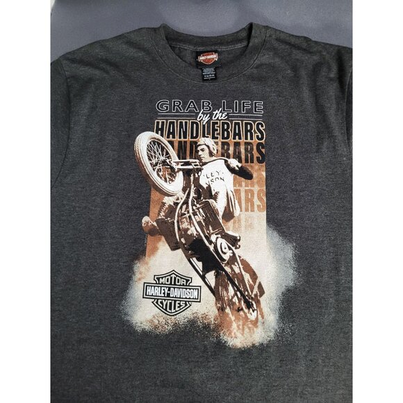 Harley Davidson Motorcycles Men's LG Grabbing Life T-Shirt New Port Richey FL - Picture 4 of 8